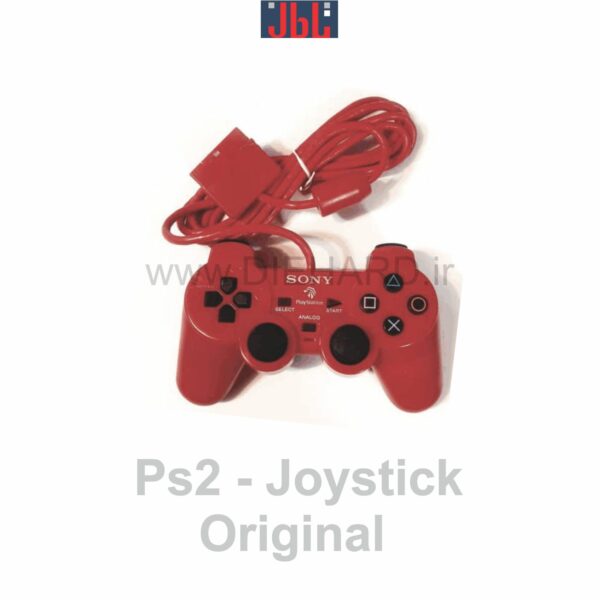 لوازم جانبی - دسته قرمز - PS2 Joystick Original RED-دسته PS2 شوک ابریشمی قرمز