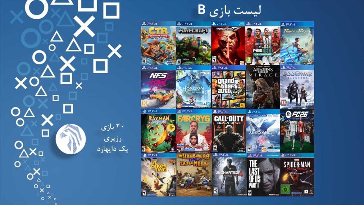 بازی PS4 کنسول پلی استیشن 4 لیست بازی