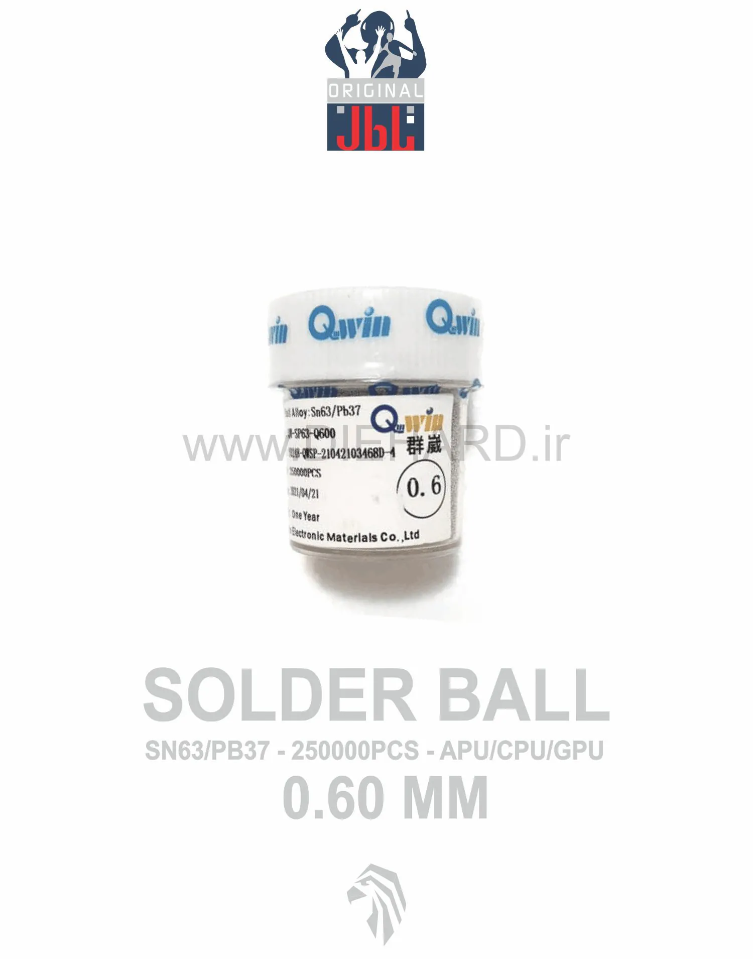 توپ قلع 0.60 میلی‌متری BGA ابزار – توپ بال – Lead Solder 0.60 250000PCS