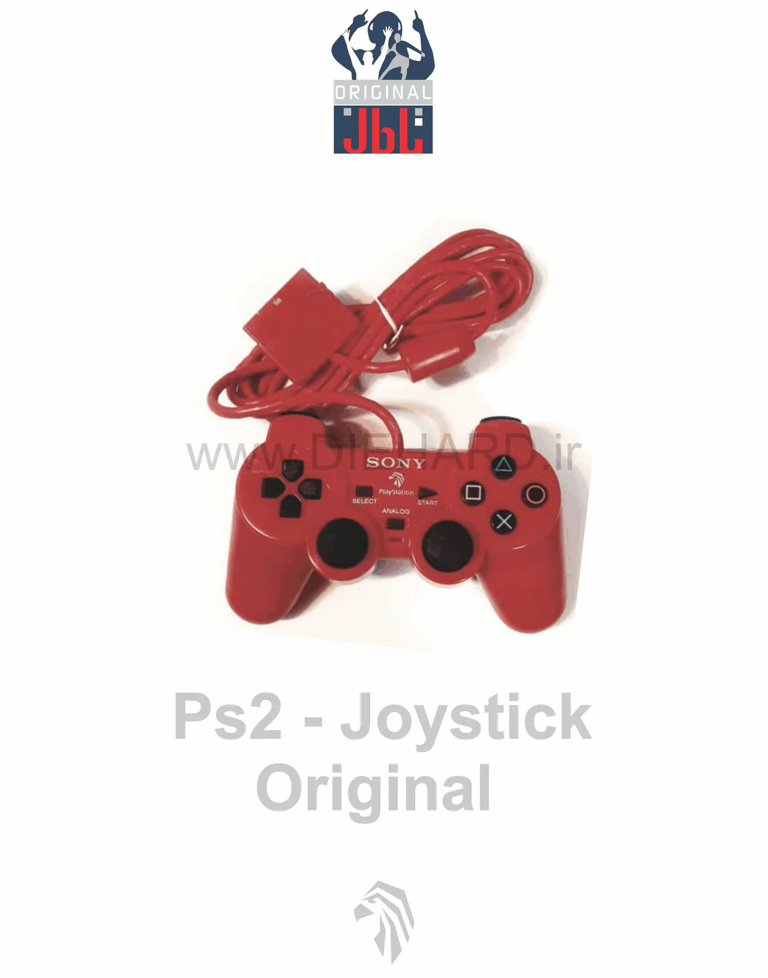لوازم جانبی - دسته قرمز - PS2 Joystick Original RED-دسته PS2 شوک ابریشمی قرمز
