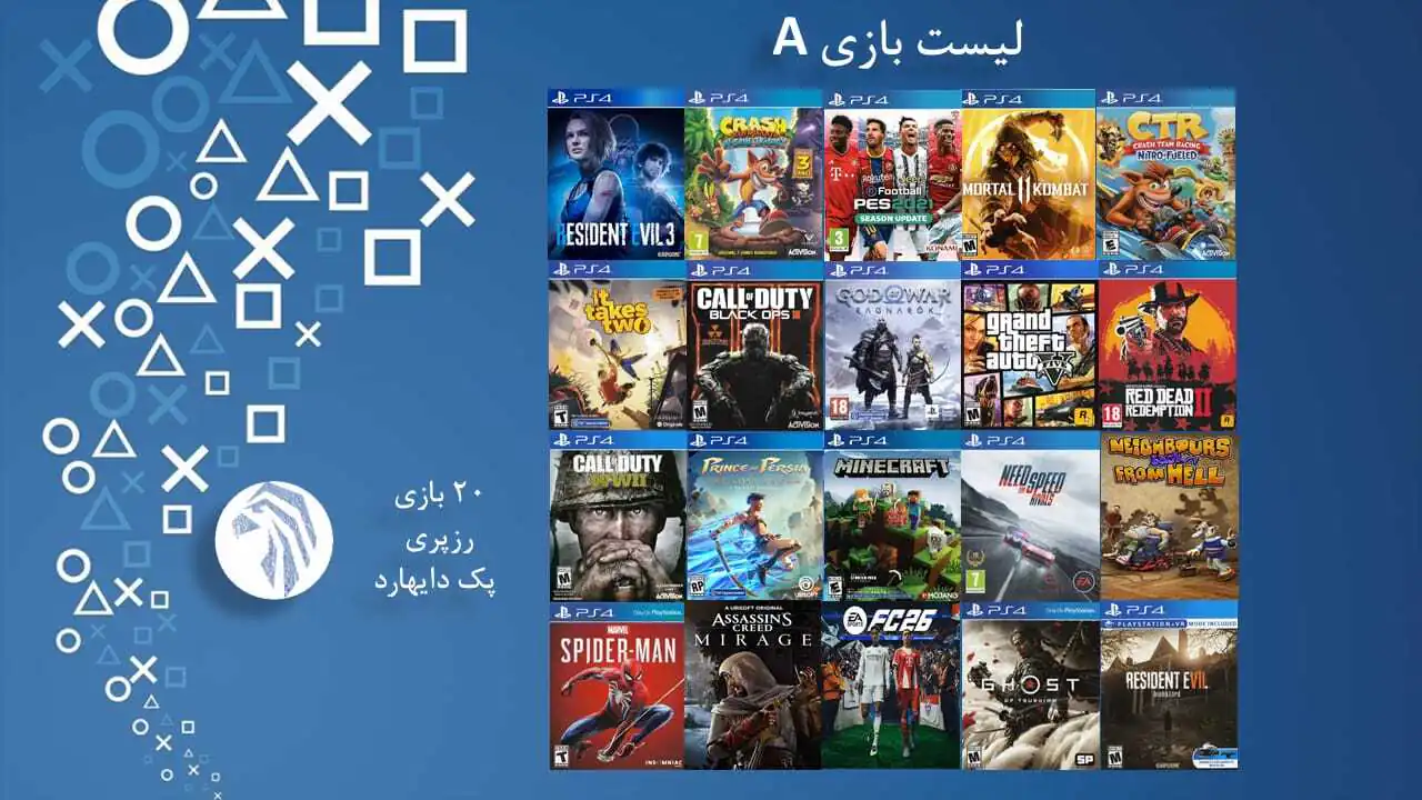 بازی PS4 کنسول پلی استیشن 4 لیست بازی